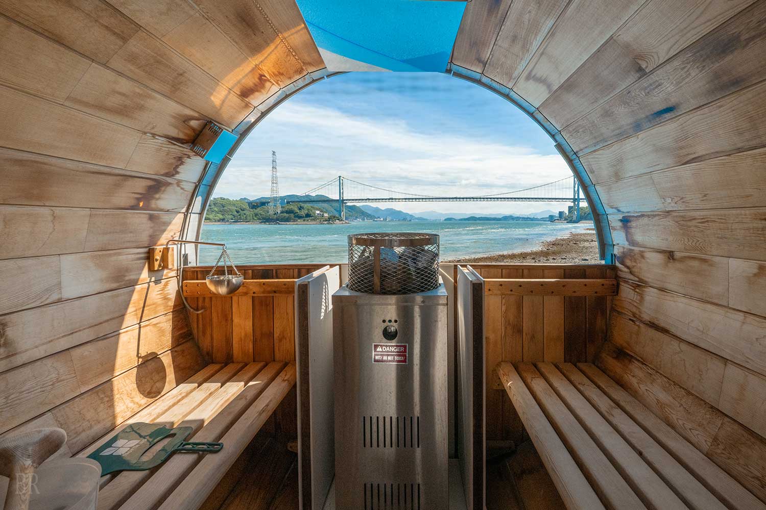 Private sauna with an outstanding sense of openness