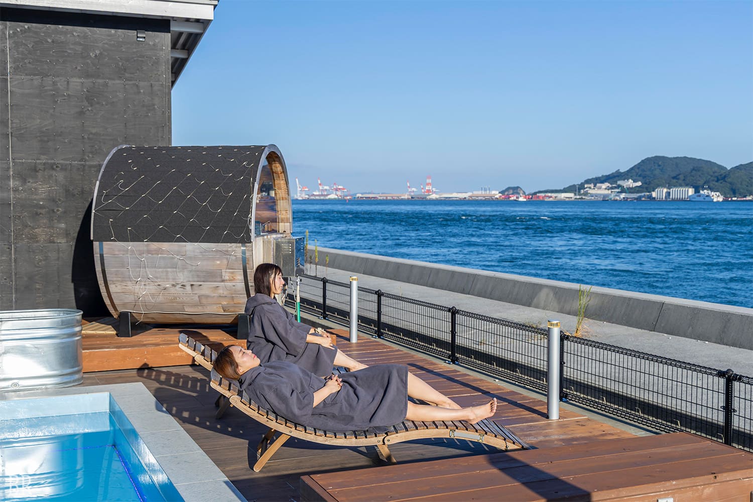 Private sauna with an outstanding sense of openness